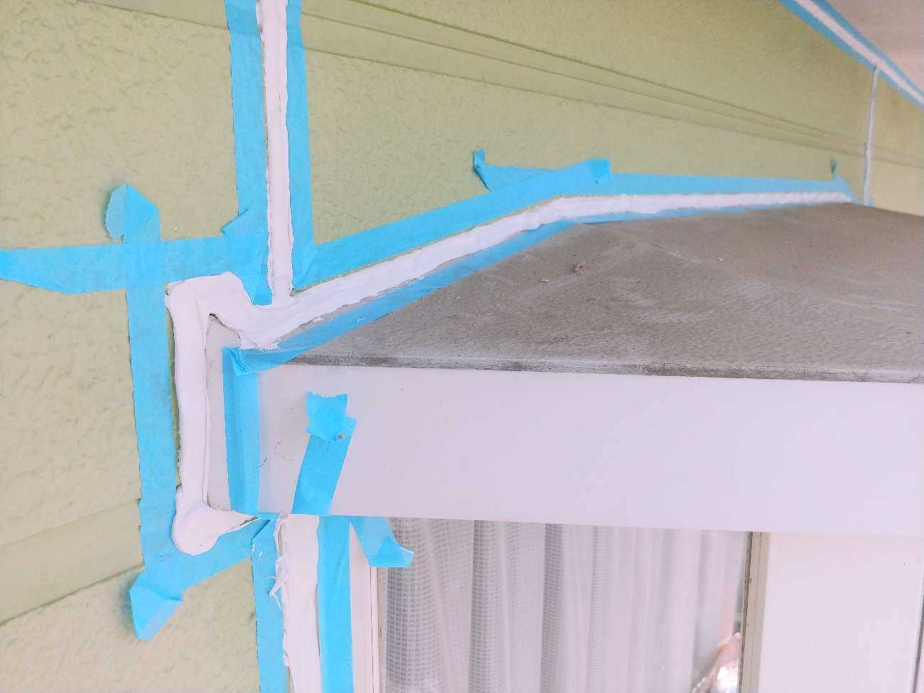 入り組んだ箇所のシーリング補填後